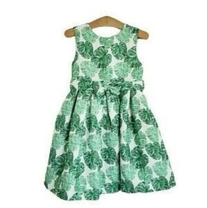 Rachel Riley Green Leaf Dress
